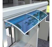 Front Door Canopy - UV Protect Rain & ow Shield Soundproof ning for Entrance Lean-To Design with Hardware (120x80cm/47 x32 White)