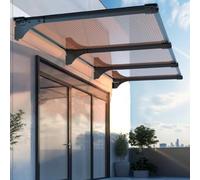 Front Door Canopy with Hollow Sheet Design for Rain, Snow, and Sunlight Protection