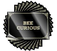 Front Door Decor Feminist Sticker - Bee Curious Removable Decal Bumper Easy Peel for Fall(8X12CM)