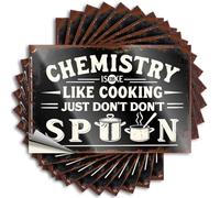 Front Door Decorations Window Sticker | Chemistry is Like Cooking, Just Don't Spin. Small Durable Vinyl Sticker Easy Apply for Outside(6X9CM)