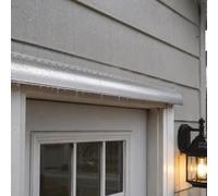 Front Door Drip Cap Rain Deflector, Cuttable Window Sill Rain Protector Metal for Prevent Backflow & Water Damage, Eaves Drip Line(L 78in/198.1cm)