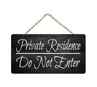Front Door Home Signs - Private Residence Do Not Enter - Rustic Hanging Sign Farmhouse Door Decor For Home Porch Decor Entryway Retro Metal Tin Sign 8X12 Inches