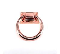 Front Door Knocker,Door Knocker 1pcs Home Decorative Closet Kitchen Drawer Door Ring Pulls Cabinet Knob Handle Large 80mm Door Knocker Chair Puller Gold/Rose Gold (Color : Rose Gold)