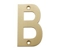 Front Door Letters 3 Inch Satin Brass Letters A-D (B)