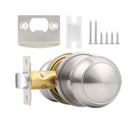 Front Door Lock Set - Silent Entry Door Handle | Keyless Knob Replacement Hardware for House Security, Apartment Living, Bedroom, Hotel, Nursery and Residential Use, Anti-Theft Handle Set with Smooth