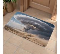 Front Door Mat Heavy Duty Bathroom Rugs Welcome Mat for Outdoor Indoor Thunderstorm Clouds Super Absorbent Bath Rugs for Entryway Outside Patio Porch, 40x60cm