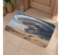 Front Door Mat Heavy Duty Bathroom Rugs Welcome Mat for Outdoor Indoor Thunderstorm Clouds Super Absorbent Bath Rugs for Entryway Outside Patio Porch, 50x80cm