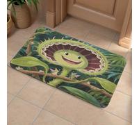 Front Door Mat Heavy Duty Bathroom Rugs Welcome Mat for Outdoor Indoor Tropical Magic Fern Super Absorbent Bath Rugs for Entryway Outside Patio Porch, 40x60cm