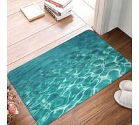 Front Door Mat Indoor Outdoor Entrance Welcome Mat Non Slip Floor Mat Blue Aqua Pool Water Doormat for Entryway Rug Inside Outside Entry, Porch, Bathroom Rug 16" x 24" Carpet