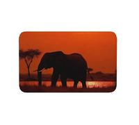 Front Door Mat Indoor Outdoor Welcome Mats Non Slip Floor Mat Sunset African Elephant Doormat for Entryway Rug Inside Outside Entry, Porch, Bathroom Rug Carpet 20" x 31.5" Mats