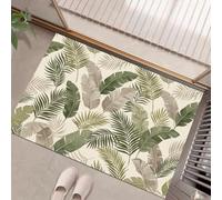Front Door Mat Indoor Outside Entrance,50 x 80 cm Tropical Plants Rug | Non-Slip Washable Doormat Outdoor Mat Banana Leaves Palm Leaves Entry Rug Throw Rugs for Entryway Kitchen Front Porch Decor