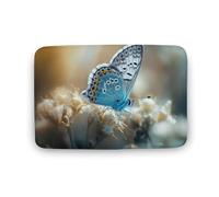 Front Door Mat Outside Entrance Blue Butterfly Doormat Rug Washable Non-Slip Floor Mats Soft Carpets Absorbent Throw Rugs for Living Room Bedrooms Bathroom 19.7"x31.5"