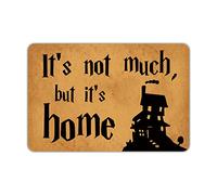 Front Door Mat Welcome Mat It's Not Much But It's Home Rubber Non Slip Backing Funny Doormat Indoor Outdoor Rug 24"X 16"