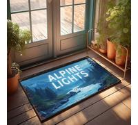 Front Door Mats Indoor Alpine Lights: Nature'S Serenity In The Mountains Doormat Fun Stuff Outdoor Front Door Mat(50X80CM)
