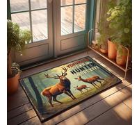 Front Door Mats Outdoor Large Alaska'S Wild Adventure: Chumavik Son Hunter'S Elk Expedition Doormat Patio Decor Outdoor Mats For Home Entrance(50X80CM)