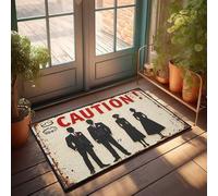 Front Door Mats Outdoor Large Caution: Vintage Silhouettes Of Formal Attire Doormat Patio Decor Outdoor Mats For Home Entrance(65X90CM)