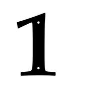Front Door Numbers, Stainless Steel Floating House Numbers 20cm Black Pack Of 10 Digits 0-9(1)