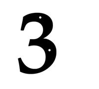 Front Door Numbers, Stainless Steel Floating House Numbers 20cm Black Pack Of 10 Digits 0-9(3)