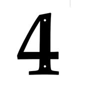 Front Door Numbers, Stainless Steel Floating House Numbers 20cm Black Pack Of 10 Digits 0-9(4)