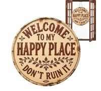Front Door | Round Wooden - Welcome For Front Door | The Has Pre-Drilled Holes Allowing Quick Access To The Spring Summer Autumn Apartment All
