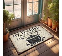 Front Door Rug Outdoor My Cooking Is So Good, Even The Smoke Alarm Cheers! Doormat Fall Door Mat Outdoor Fall Rugs For Front Door(40X60CM)