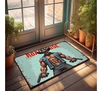 Front Door Rug Outdoor Roadhouse Cowboy: A Muscular Western Legend With Dual Pistols Doormat Fall Door Mat Outdoor Fall Rugs For Front Door(65X90CM)