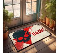 Front Door Rug Outdoor Skull With Lightning Bolt: A Bold Warning Sign Doormat Fall Door Mat Outdoor Fall Rugs For Front Door(40X60CM)