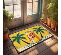 Front Door Rug Outdoor Vintage Cola-Tonic Can With Tropical Palm Trees Doormat Fall Door Mat Outdoor Fall Rugs For Front Door(50X80CM)