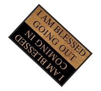 Front Door Rug - Outside Door Mats - Anti-Slip Rug with Greeting Message, Home Accessories for Garden Entrance Patio Kitchen Porch Apartment Garage