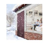 Front Door Screen, Magnetic Insulated Door Curtain Multicolor Multiple Sizes(Brown,W145*H215cm)