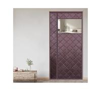 Front Door Screen, Magnetic Insulated Door Curtain Perspective Window Side Open Multicolor Multiple Sizes(Brown,W140*H220cm)