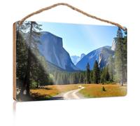 Front Door Sign Plaque A Winding Path Leads Through A Vibrant Meadow Towards Towering Door Decor Home Decor Ideas Kitchen(15X28CM)