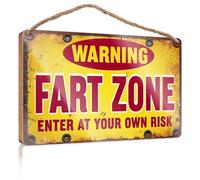 Front Door Signs For Home Decor Funny Warning: Fart Zone. Enter At Your Own Risk. Entryway Decor Summer Gifts(20X30CM)