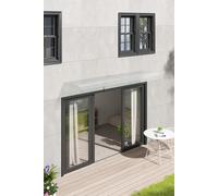 Front Door Window Frosted Awning Canopy Rain Cover Garden Sanctuary Clear S