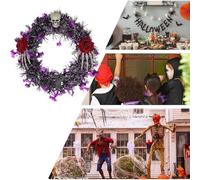 Front Door Winter Decorations Skeleton Hand Design Roses Great For Holiday Parties Front Doors Wall Displays Halloween (Purple, 35x35x6cm)