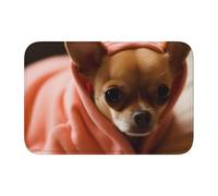 Front Doormats/Depressed Chihuahua/Hem Mat 15.7x23.6in - Soft, Washable, Anti-Slip Door Mat Floor Mat, Rubber Backed Front Door Rug for Entryway, for Bathroom, Kitchen, and Bedroom