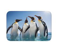 Front Doormats/Happy Penguin/Hem Mat 15.7x23.6in - Soft, Washable, Anti-Slip Door Mat Floor Mat, Rubber Backed Front Door Rug for Entryway, for Bathroom, Kitchen, and Bedroom