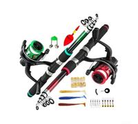 Front Drag Reel for combo 180cm Camo Green Finish Front Drag | Adjustable front drag reel, pre-spooled nylon line, smooth casting, durable construction, green mat
