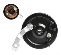 Front Drum Brake Assembly For 80 Type Electric Bike With Plastic Iron Aluminum Shell Black Waterproof Coating Responsive Stopping Power Safe Riding Upgrade Kit(Iron Casing)