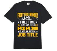 Front End Engineer Job Title - Funny Front End Web Developer Comfort Colors Adult Heavyweight T-Shirt