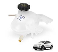 Front Engine Coolant Reservoir Radiator Expansion Tank | Compatible With Jeep Renegade 2015-2018 1.3L 1.4L 2.4L, Fiat 500X 2016-2018 2.4L Replace# 603-841 68327756AA 68250057AC