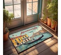 Front Entrance Decor Adventure Italy: A Gondolier'S Journey Through Venice Doormat Home Goods Country Decorations For Home(40X60CM)