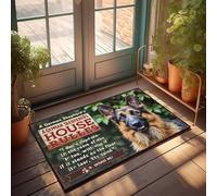 Front Entrance Decor German Shepherd'S House Rules: A Loyal Companion'S Guide To Domin Doormat Farmhouse Bath Mat Bath Rugs For Bathroom Non Slip(40X60CM)