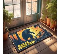 Front Entrance Decor Mad Furry Road: A Wild Adventure Through The Woods Doormat Home Goods Country Decorations For Home(65X90CM)