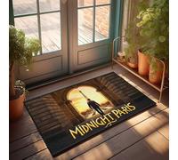 Front Entrance Decor Midnight In Paris: A Man'S Journey Through Time Doormat Men Cave Decor Mats For Sleeping On The Floor(65X90CM)