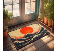 Front Entrance Decor Raging Waves Under A Fiery Sunset: A Dynamic Seascape Print Doormat Stuff For Your Room Room Accessories For Men(50X80CM)
