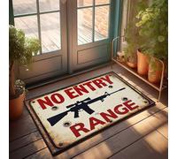 Front Entrance Decor Restricted Access: No Entry To The Shooting Range Doormat Farmhouse Bath Mat Bath Rugs For Bathroom Non Slip(50X80CM)