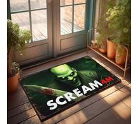 Front Entrance Decor Scream 4M: Green Monster With Bloody Knife Doormat Men Cave Decor Mats For Sleeping On The Floor(65X90CM)