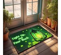 Front Entrance Decor Shining Bright: A Lucky Buck Lantern Adventure Doormat Home Goods Country Decorations For Home(65X90CM)