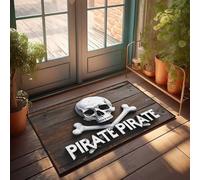 Front Entrance Decor Skull And Crossbones: The Iconic Pirate Symbol Doormat Stuff For Your Room Room Accessories For Men(40X60CM)